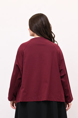 Giacca senza collo over - Vino