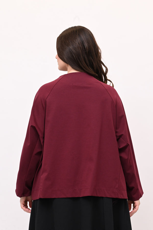 Giacca senza collo over - Vino