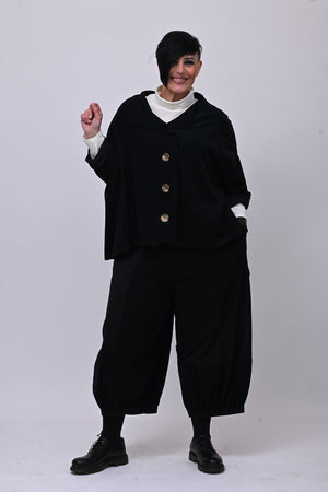 Completo costine over - Nero