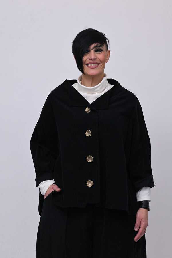 Completo costine over - Nero