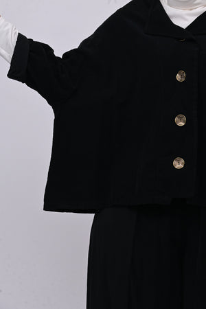 Completo costine over - Nero