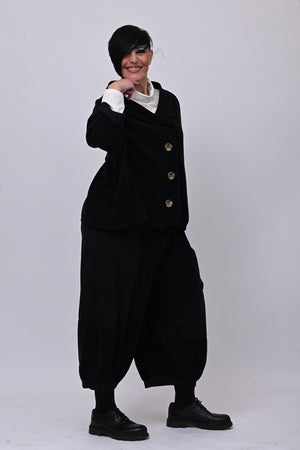 Completo costine over - Nero