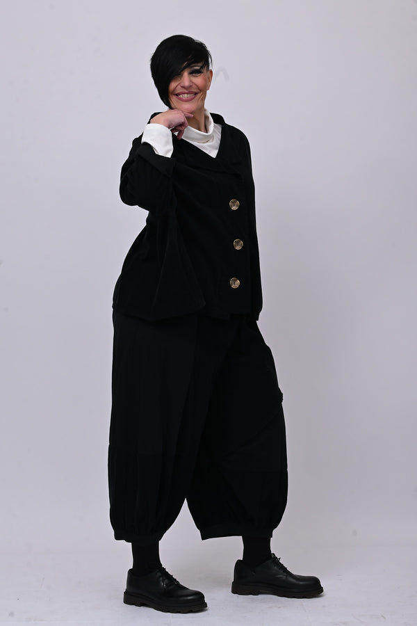 Completo costine over - Nero