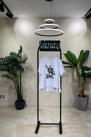 T-shirt ruota YOU LOVE - Bianco