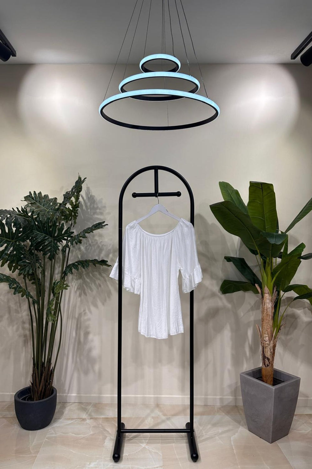 Maglia manica rouches - Bianco