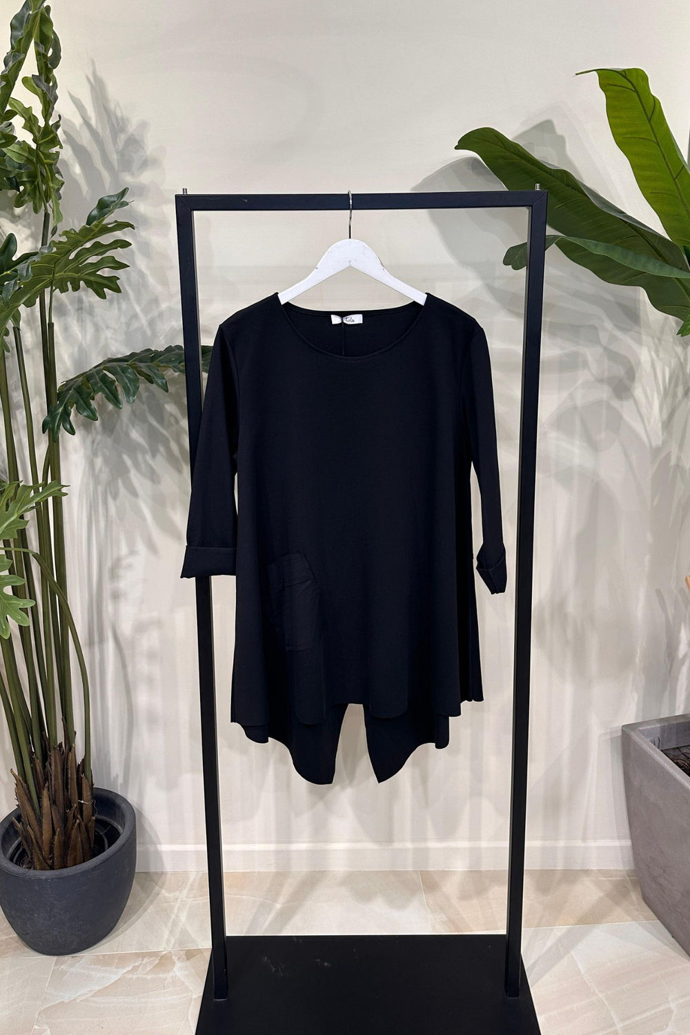 Maglia spacco punte - Nero