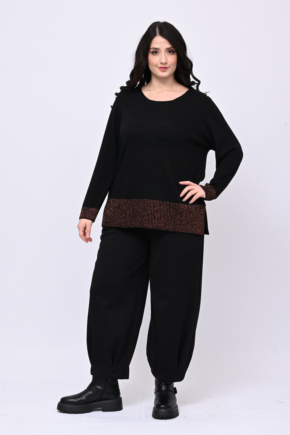 Pull inserti lurex - Bronzo