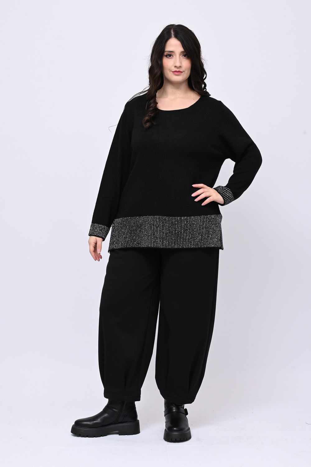 Pull inserti lurex - Argento