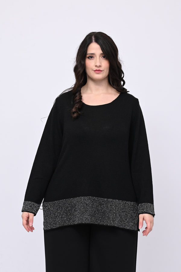Pull inserti lurex - Argento
