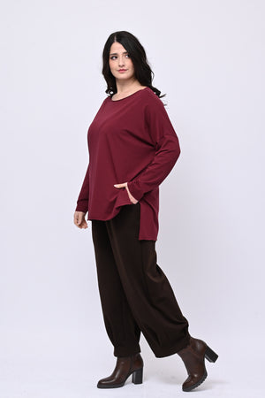 Maglia orlo vivo - Vino