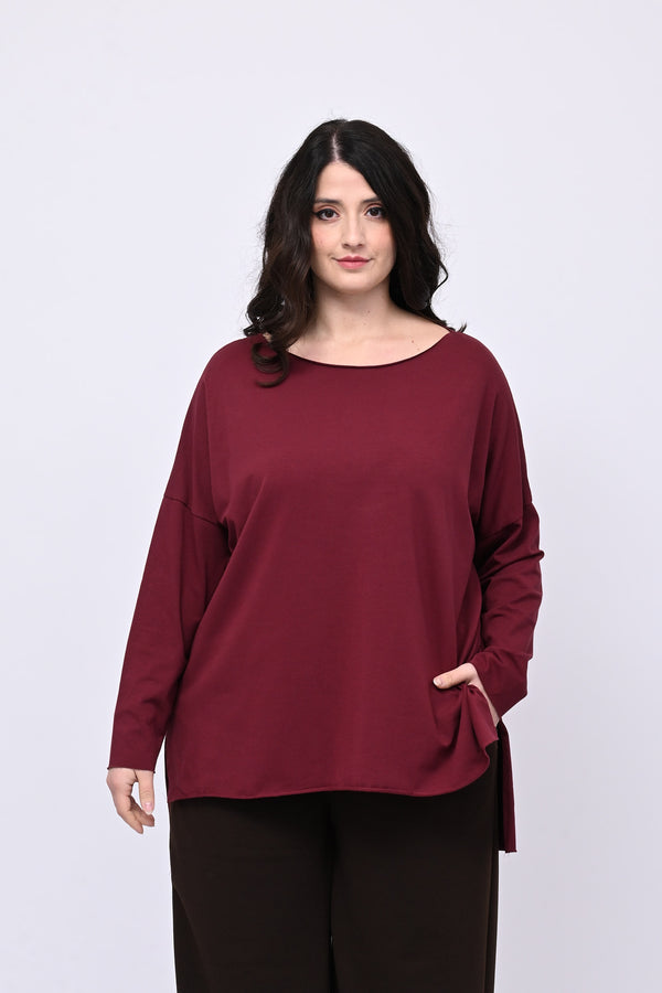 Maglia orlo vivo - Vino