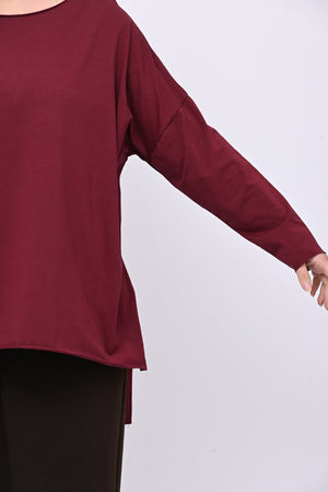 Maglia orlo vivo - Vino