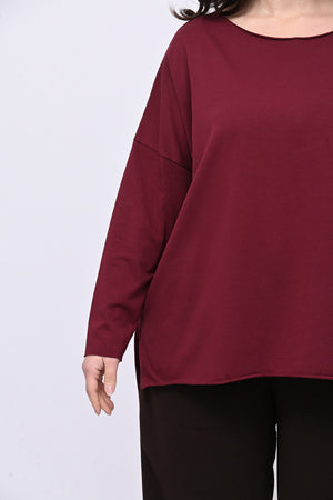 Maglia orlo vivo - Vino