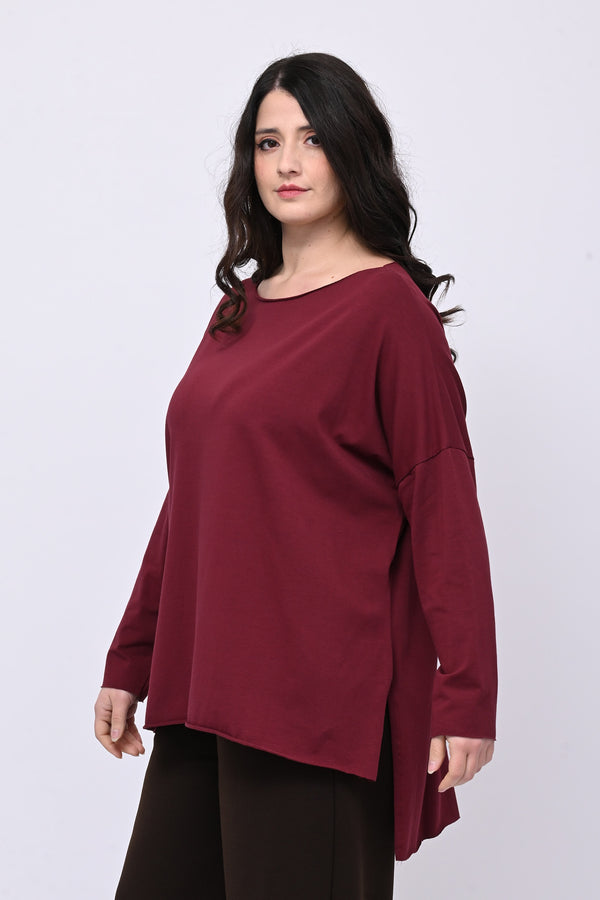 Maglia orlo vivo - Vino