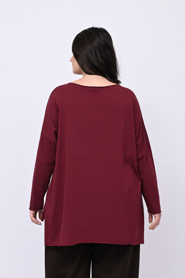 Maglia orlo vivo - Vino