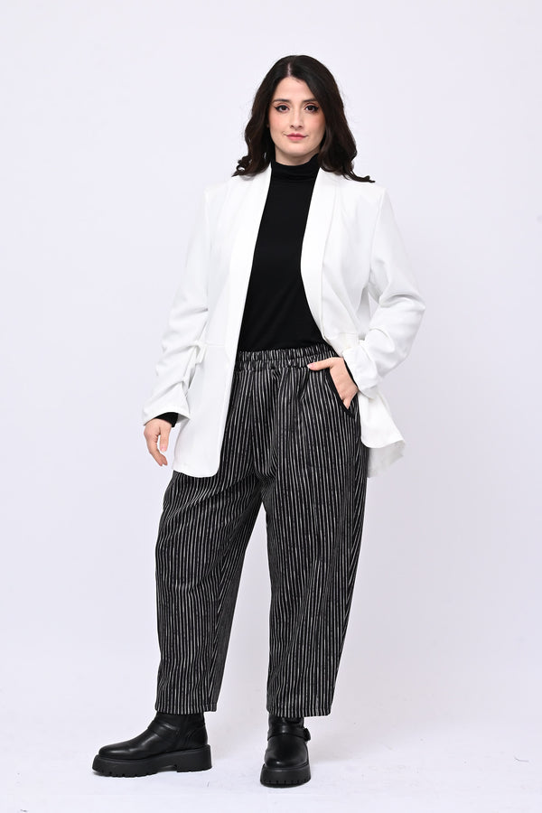 Blazer manica arricciata - Bianco