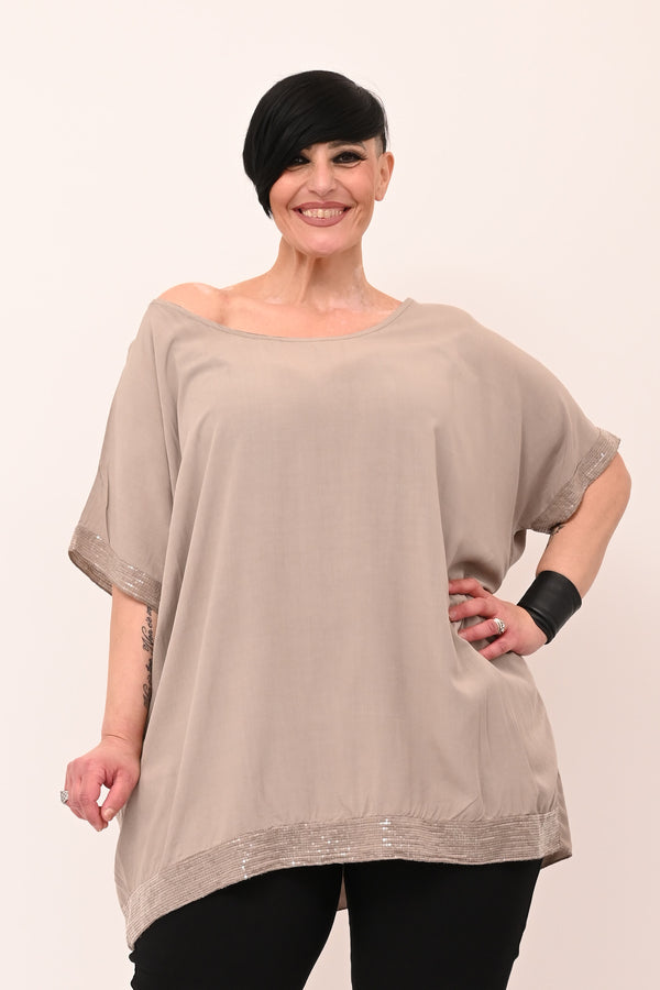 Blusa bordo paillettes - Fango