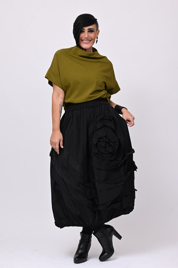 Maglia scollo cratere - Verde oliva