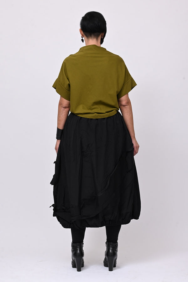 Maglia scollo cratere - Verde oliva