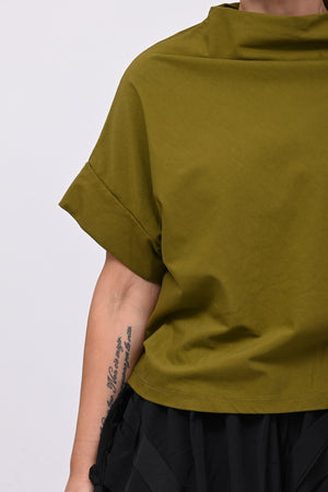 Maglia scollo cratere - Verde oliva