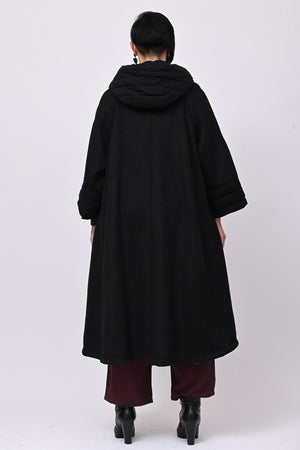 Cappotto cappuccio piumino - Nero
