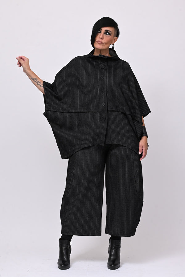 Completo gessatto effetto jeans - Nero