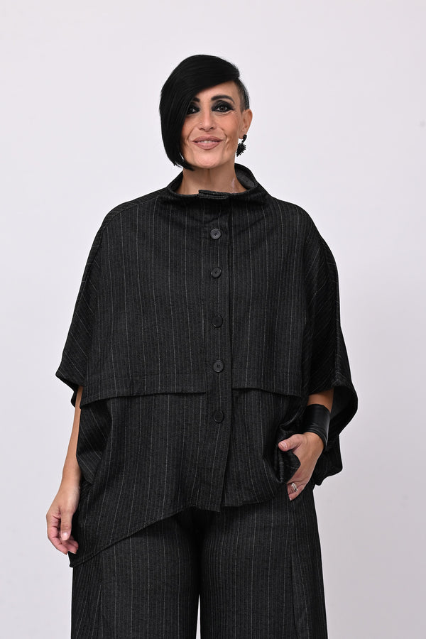 Completo gessatto effetto jeans - Nero
