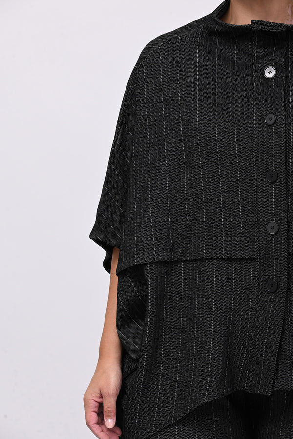 Completo gessatto effetto jeans - Nero