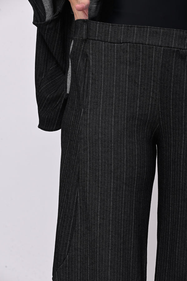 Completo gessatto effetto jeans - Nero