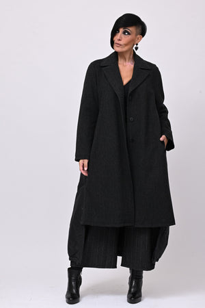 Cappotto ciniglia e piumino - Grigio