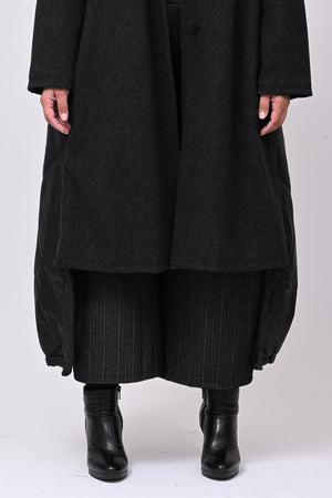 Cappotto ciniglia e piumino - Grigio