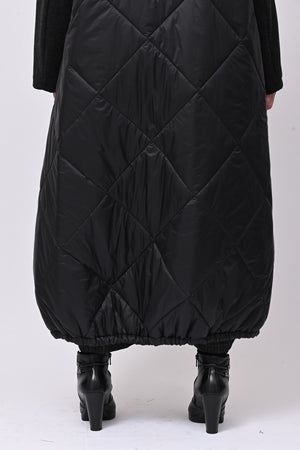 Cappotto ciniglia e piumino - Grigio