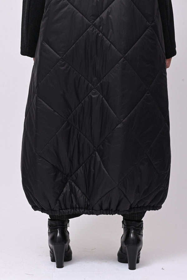Cappotto ciniglia e piumino - Grigio