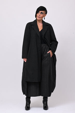 Cappotto ciniglia e piumino - Grigio
