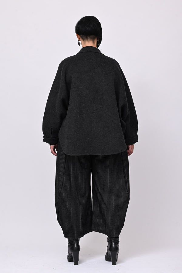 Giacca velour manica pipistrello - Piombo
