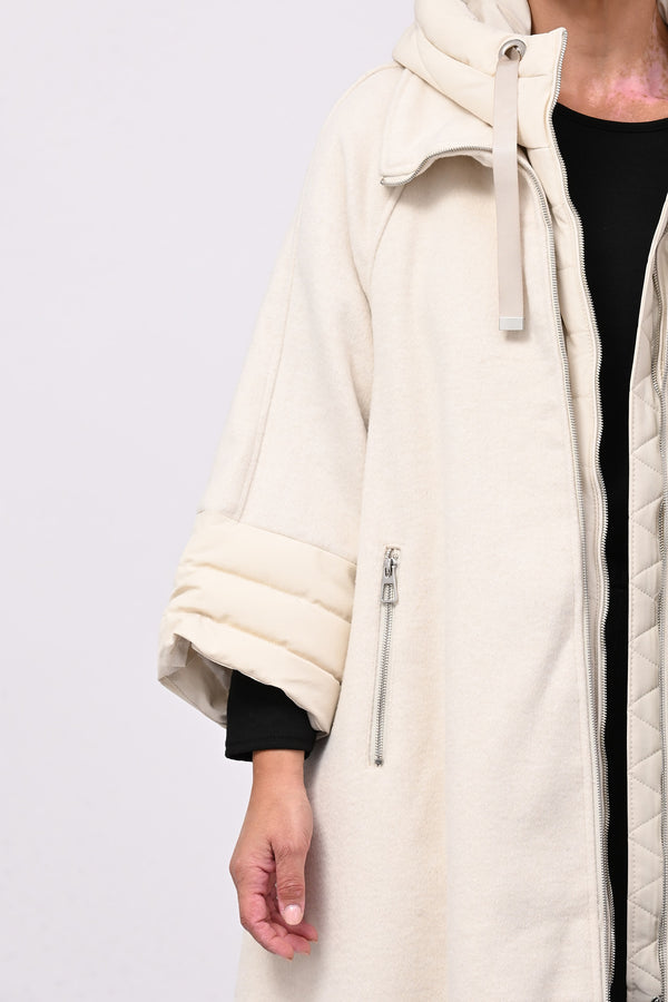 Cappotto cappuccio piumino - Burro