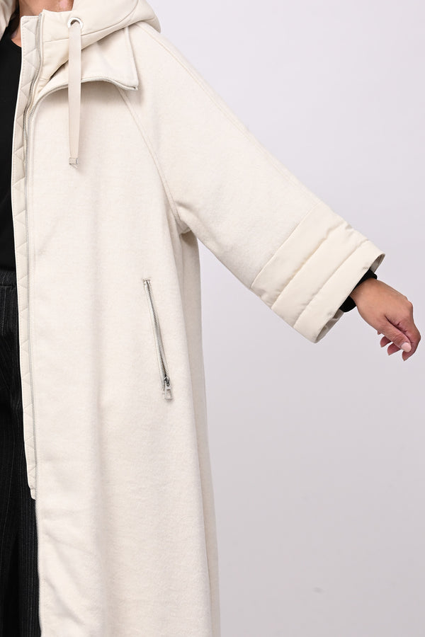 Cappotto cappuccio piumino - Burro