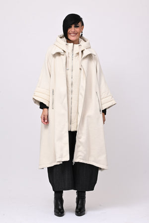Cappotto cappuccio piumino - Burro