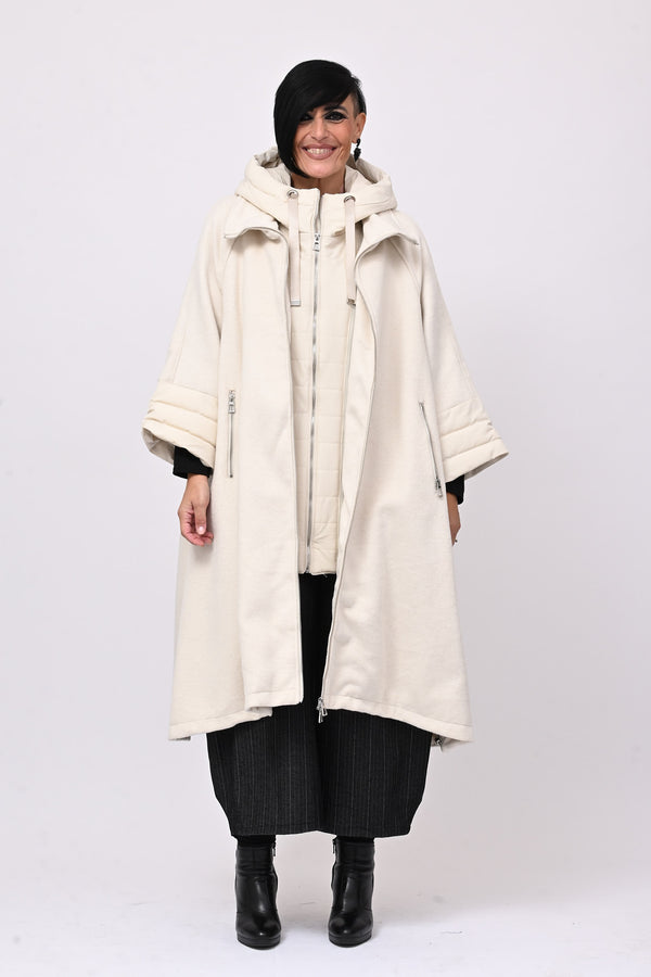Cappotto cappuccio piumino - Burro