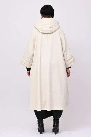 Cappotto cappuccio piumino - Burro