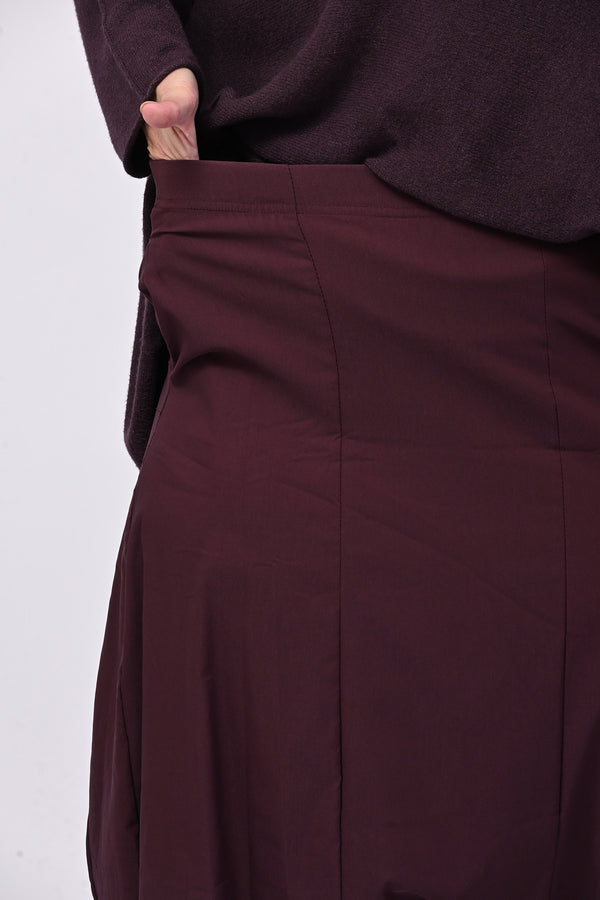 Pantalone cavallo basso bengalina - Melanzana