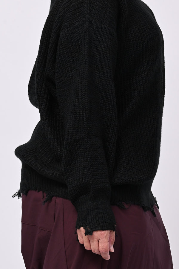 Pull V strappi - Nero