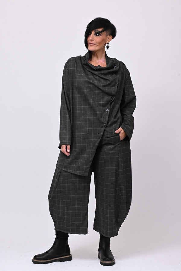 Completo collo arricciato - Grigio