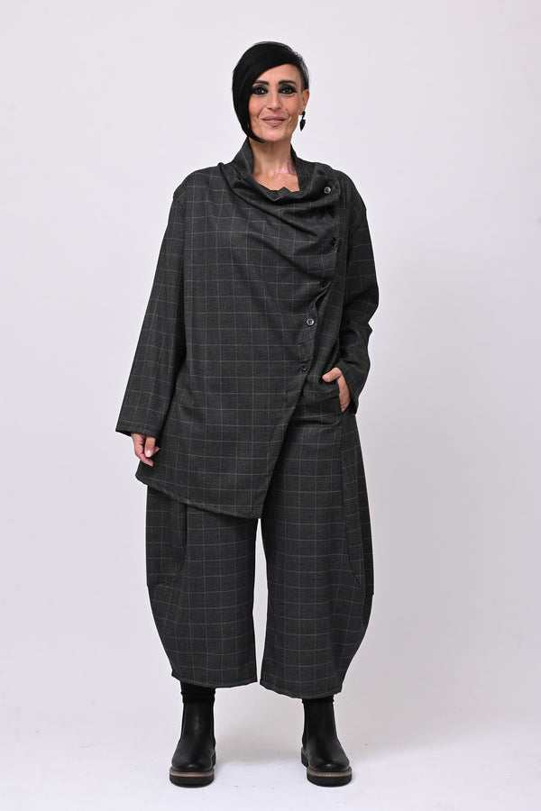 Completo collo arricciato - Grigio