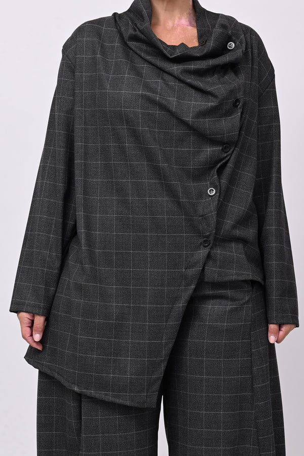 Completo collo arricciato - Grigio