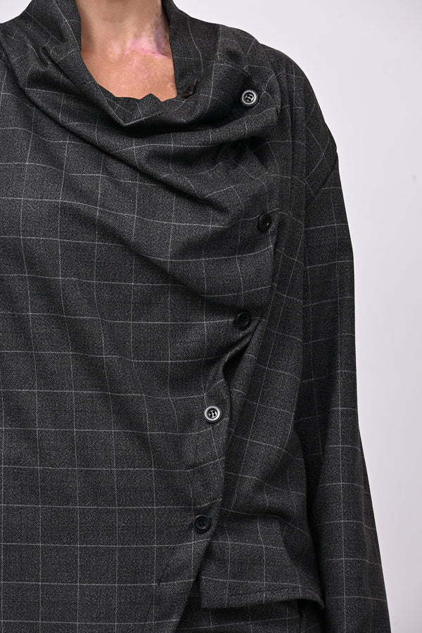 Completo collo arricciato - Grigio