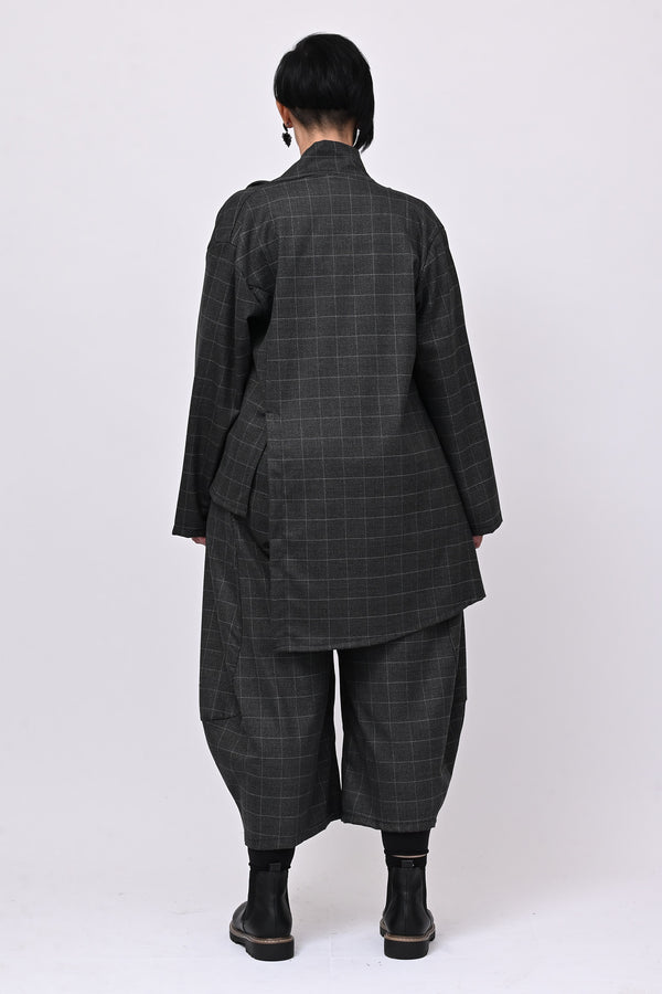 Completo collo arricciato - Grigio