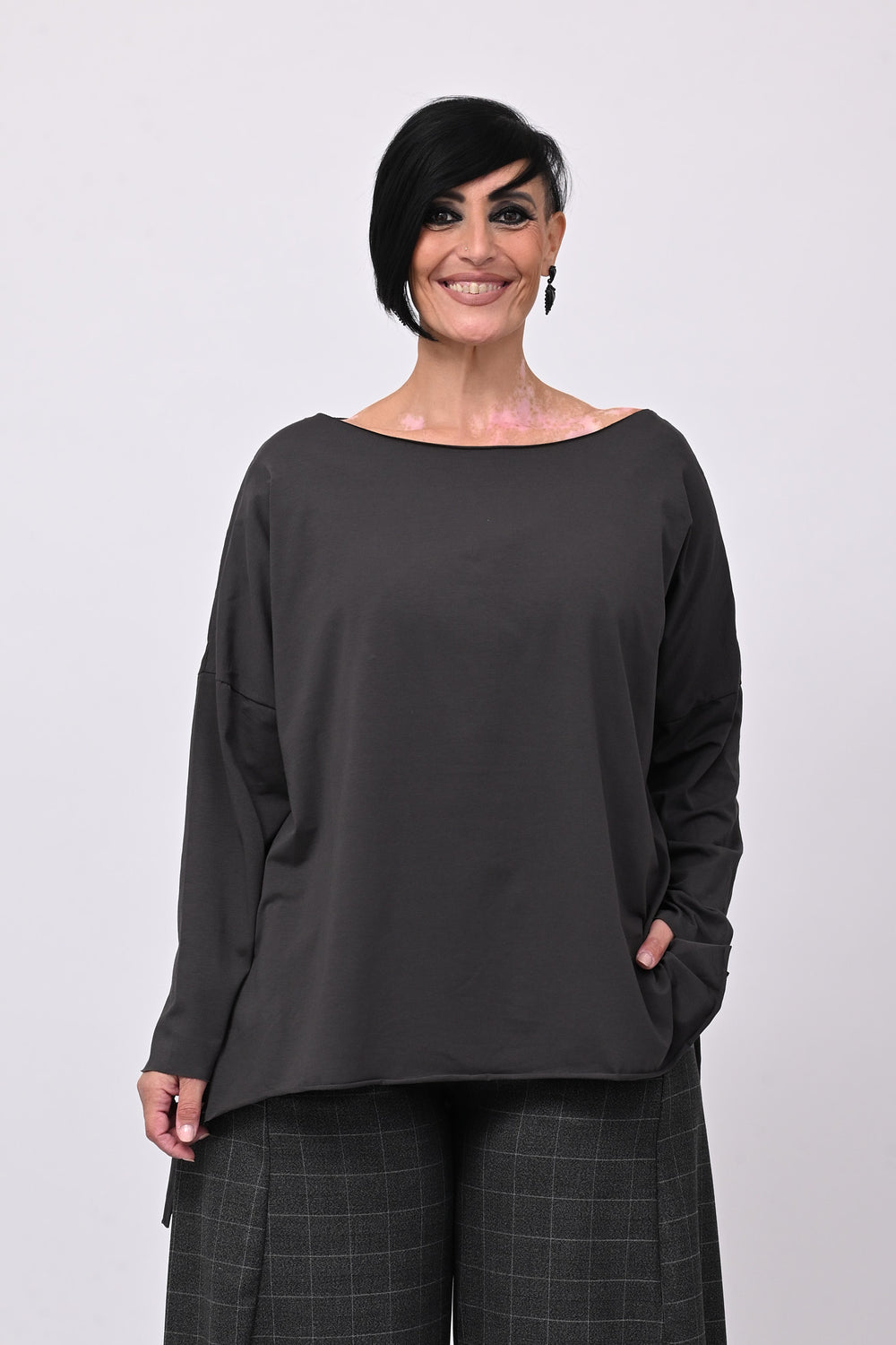 Maglia orlo vivo - Piombo