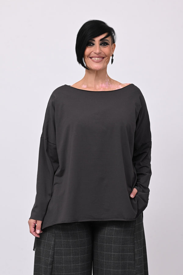 Maglia orlo vivo - Piombo