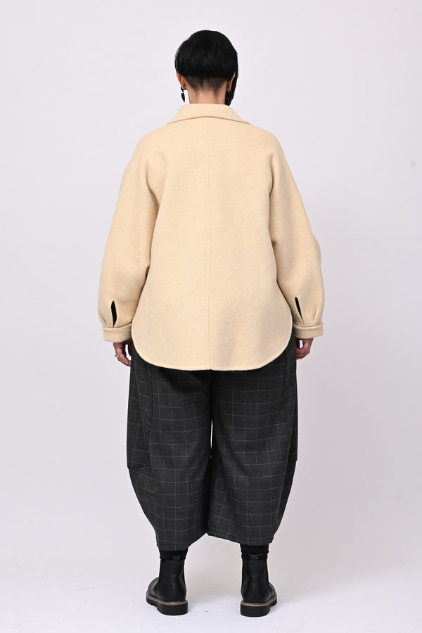 Giacca velour manica pipistrello - Burro